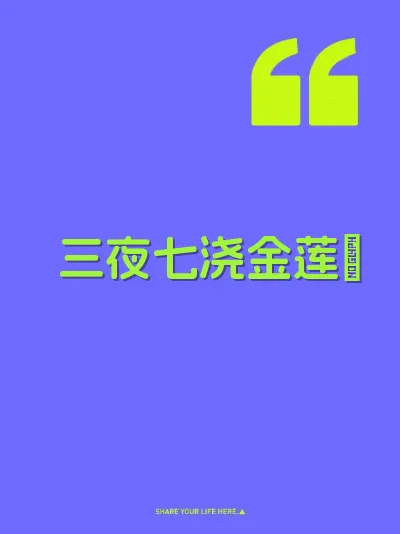 三夜七浇金莲屄