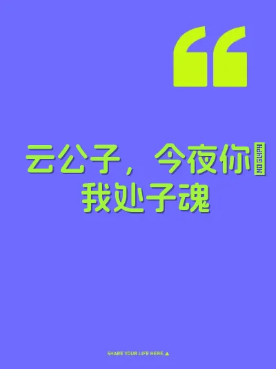 云公子，今夜你肏我处子魂