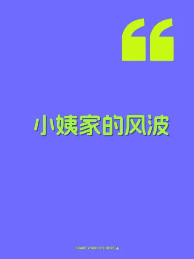 小姨家的风波