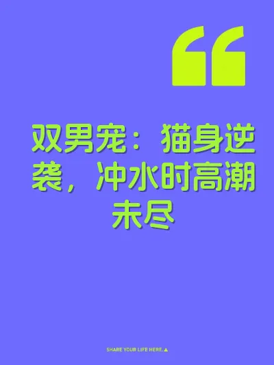 双男宠：猫身逆袭，冲水时高潮未尽