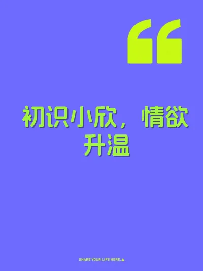 初识小欣，情欲升温